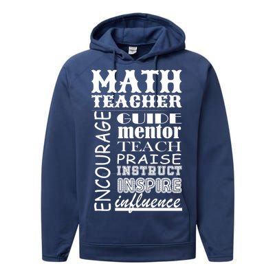 Inspiring Math Teacher Performance Fleece Hoodie