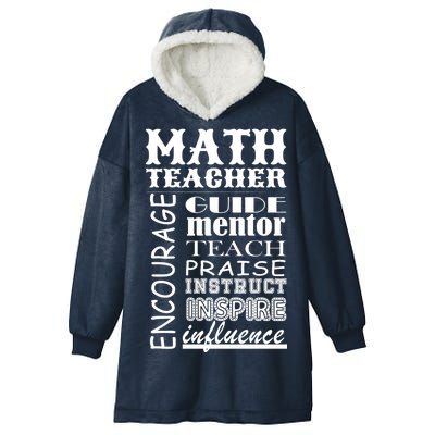 Inspiring Math Teacher Hooded Wearable Blanket