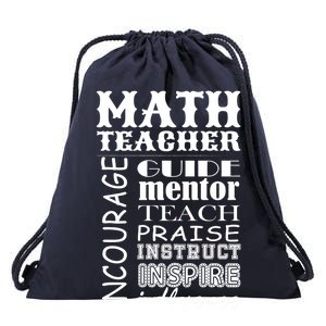 Inspiring Math Teacher Drawstring Bag