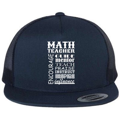 Inspiring Math Teacher Flat Bill Trucker Hat