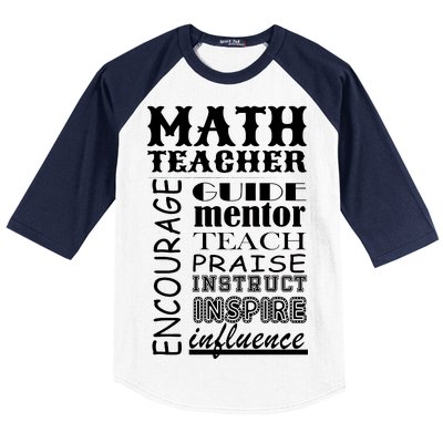 Inspiring Math Teacher Baseball Sleeve Shirt