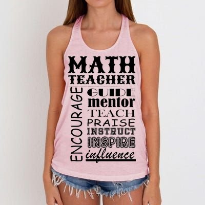 Inspiring Math Teacher Women's Knotted Racerback Tank