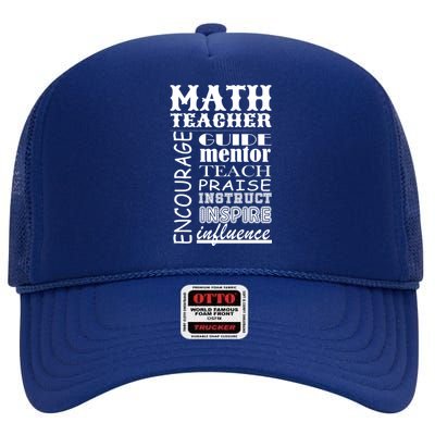 Inspiring Math Teacher High Crown Mesh Back Trucker Hat