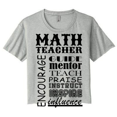 Inspiring Math Teacher Women's Crop Top Tee