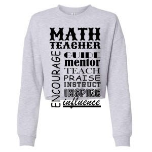 Inspiring Math Teacher Cropped Pullover Crew