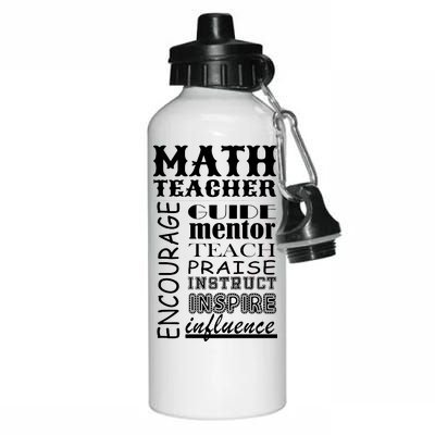 Inspiring Math Teacher Aluminum Water Bottle