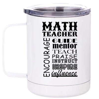 Inspiring Math Teacher 12 oz Stainless Steel Tumbler Cup