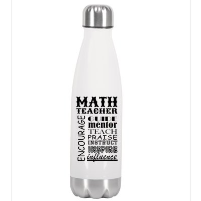 Inspiring Math Teacher Stainless Steel Insulated Water Bottle