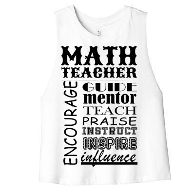 Inspiring Math Teacher Women's Racerback Cropped Tank