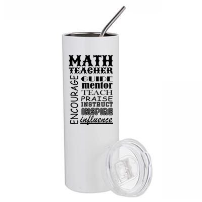 Inspiring Math Teacher Stainless Steel Tumbler