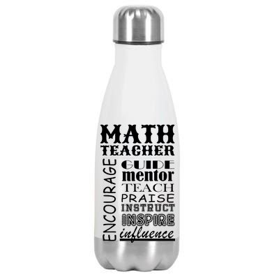 Inspiring Math Teacher Stainless Steel Insulated Water Bottle