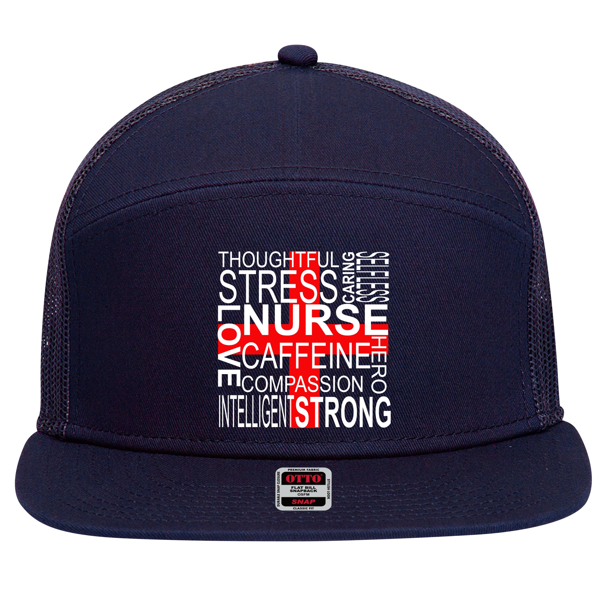 Inspiring Nurse 7 Panel Mesh Trucker Snapback Hat