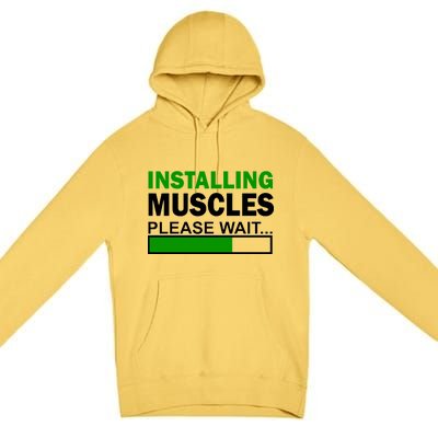 Installing Muscles Please Wait... Premium Pullover Hoodie