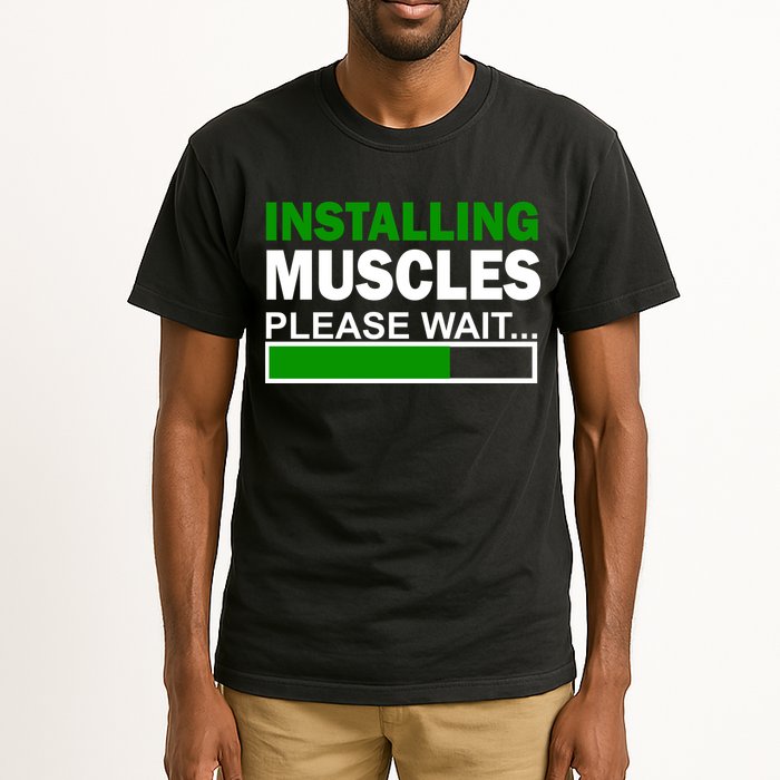 Installing Muscles Please Wait... Tall T-Shirt