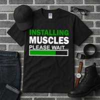 Installing Muscles Please Wait... Tall T-Shirt