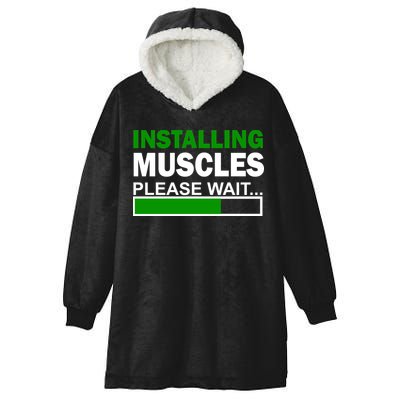 Installing Muscles Please Wait... Hooded Wearable Blanket