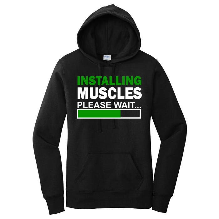 Installing Muscles Please Wait... Women's Pullover Hoodie