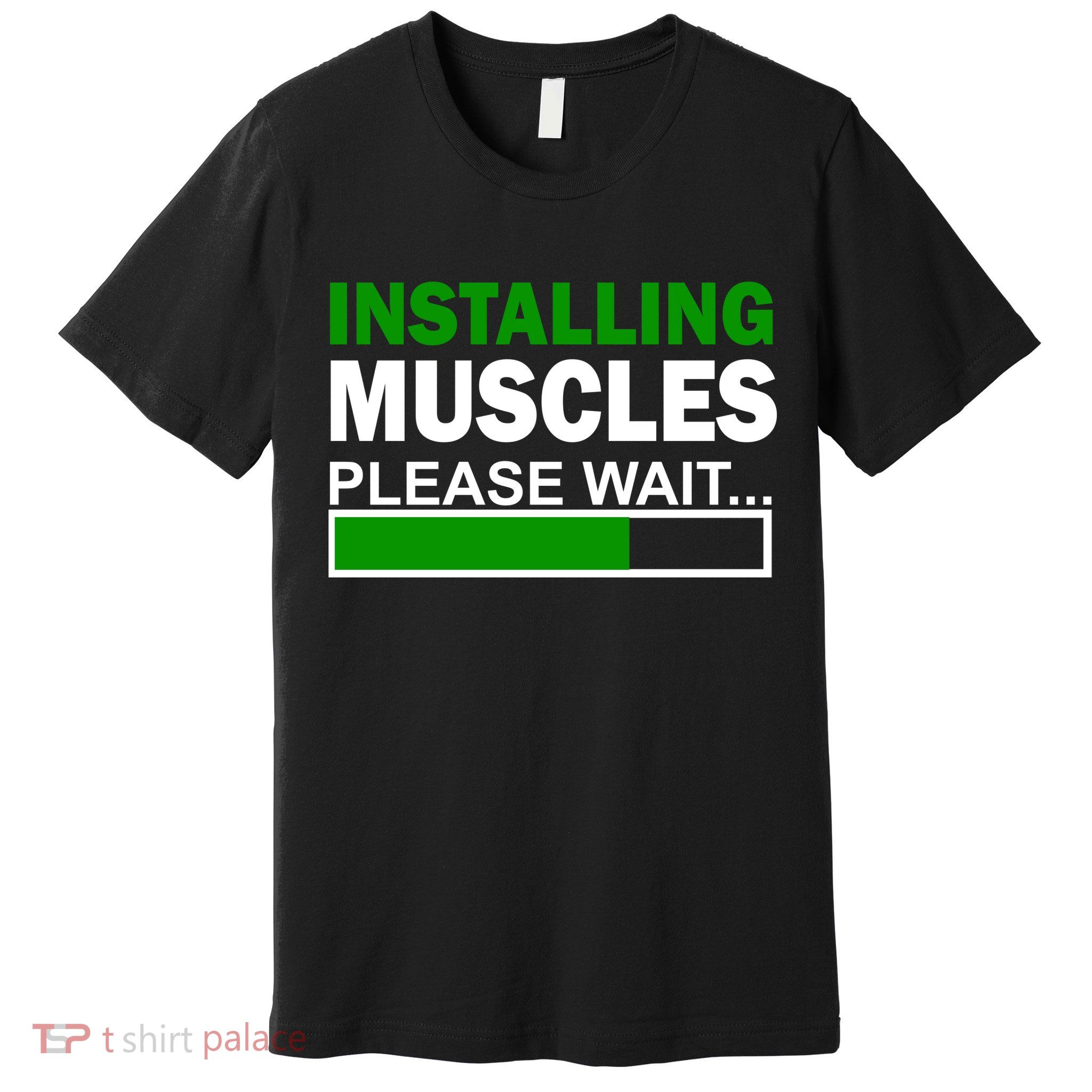 Installing Muscles Please Wait... Premium T-Shirt