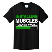 Installing Muscles Please Wait... Kids T-Shirt