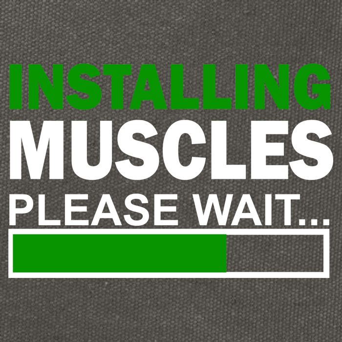 Installing Muscles Please Wait... Cotton Canvas Backpack