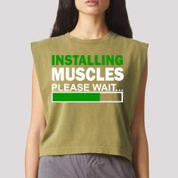 Installing Muscles Please Wait... Garment-Dyed Women's Muscle Tee