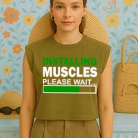 Installing Muscles Please Wait... Garment-Dyed Women's Muscle Tee