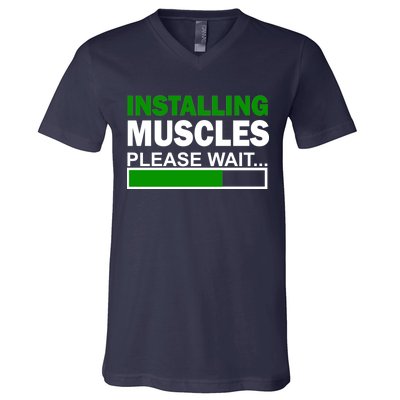 Installing Muscles Please Wait... V-Neck T-Shirt