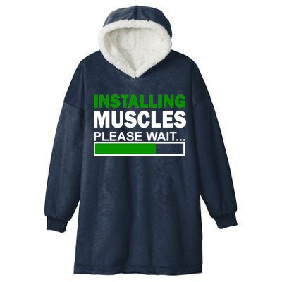 Installing Muscles Please Wait... Hooded Wearable Blanket