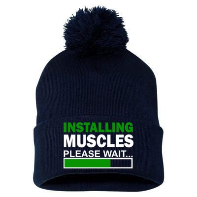 Installing Muscles Please Wait... Pom Pom 12in Knit Beanie