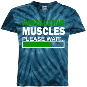 Installing Muscles Please Wait... Kids Tie-Dye T-Shirt