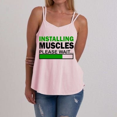 Installing Muscles Please Wait... Women's Strappy Tank