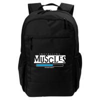 Installing Muscles Please Wait Funny Workout Backpack