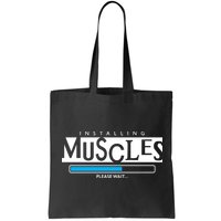 Installing Muscles Please Wait Funny Workout Bag