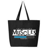 Installing Muscles Please Wait Funny Workout 25L Jumbo Tote