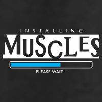 Installing Muscles Please Wait Funny Workout 25L Jumbo Tote