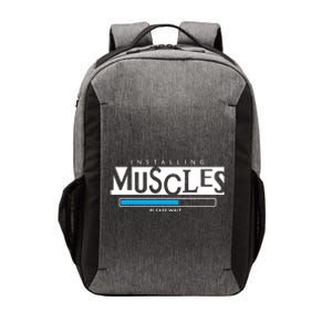 Installing Muscles Please Wait Funny Workout Vector Backpack