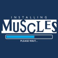 Installing Muscles Please Wait Funny Workout Infant Baby Jersey Bodysuit