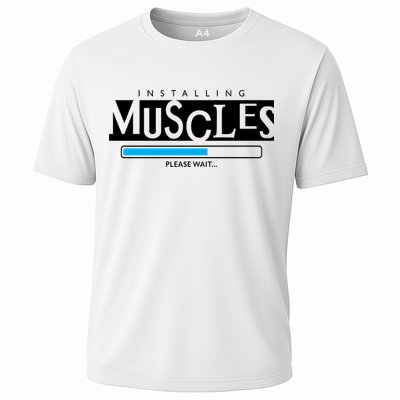 Installing Muscles Please Wait Funny Workout Performance Shirt