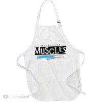 Installing Muscles Please Wait Funny Workout Full-Length Apron With Pockets