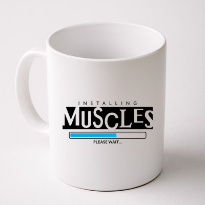 Installing Muscles Please Wait Funny Workout Mug