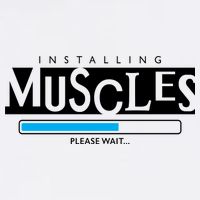 Installing Muscles Please Wait Funny Workout Mousepad