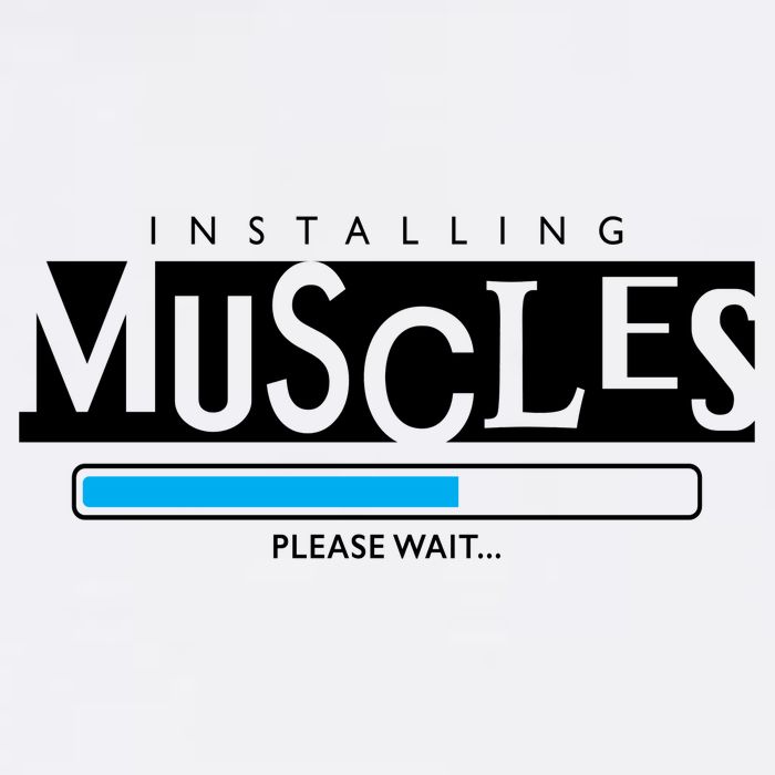 Installing Muscles Please Wait Funny Workout Mousepad