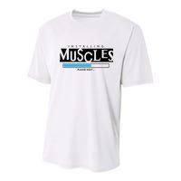 Installing Muscles Please Wait Funny Workout Youth Performance Sprint T-Shirt