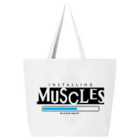 Installing Muscles Please Wait Funny Workout 25L Jumbo Tote