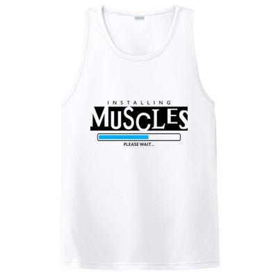 Installing Muscles Please Wait Funny Workout PosiCharge Competitor Tank