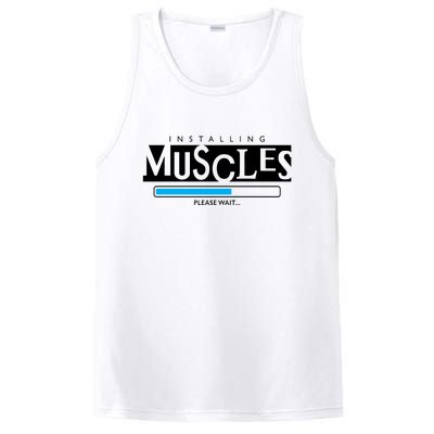 Installing Muscles Please Wait Funny Workout PosiCharge Competitor Tank