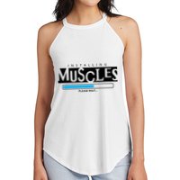 Installing Muscles Please Wait Funny Workout Women's Perfect Tri Rocker Tank