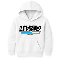 Installing Muscles Please Wait Funny Workout Kids Hoodie