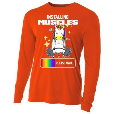 Installing Muscles Unicorn Lifting Cooling Performance Long Sleeve Crew