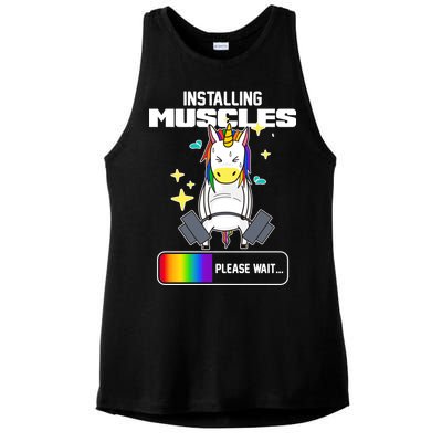 Installing Muscles Unicorn Lifting Ladies PosiCharge Tri-Blend Wicking Tank